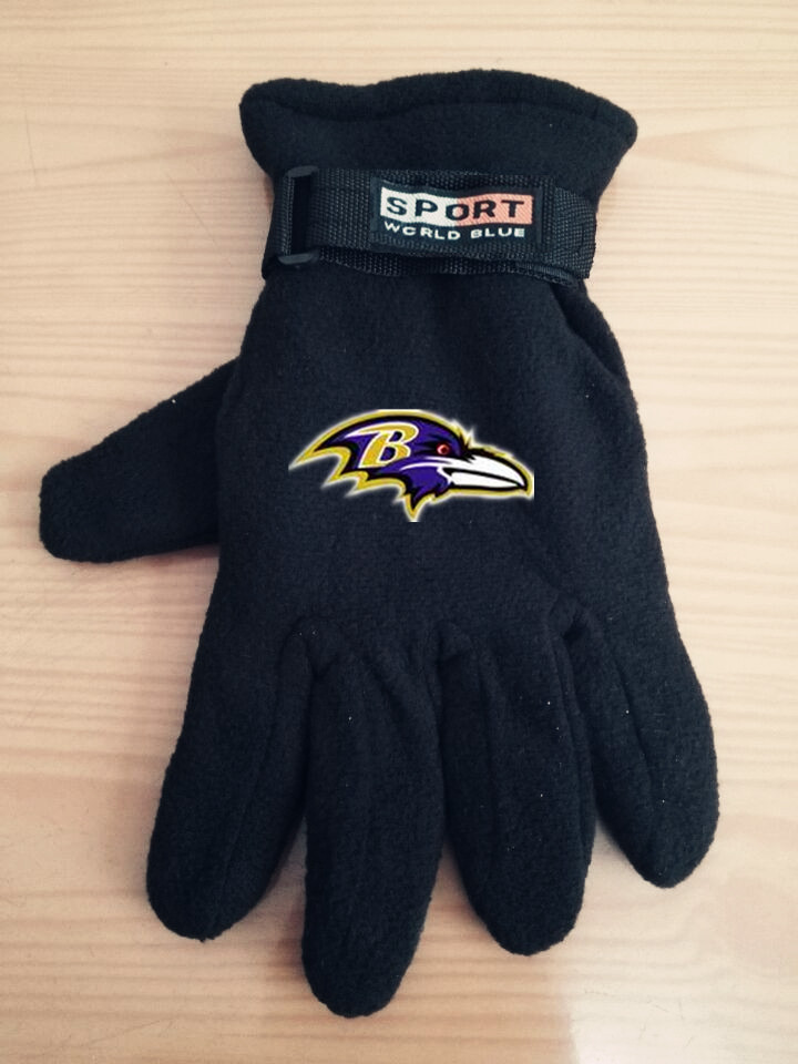 Ravens Winter Velvet Warm Sports Gloves6