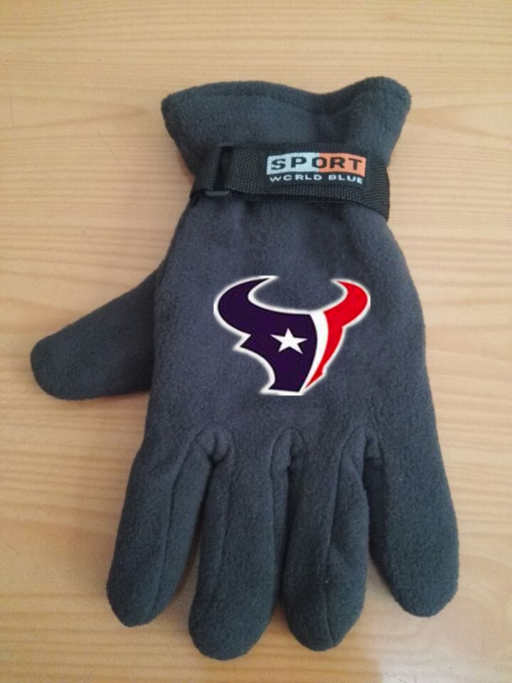 Texans Winter Velvet Warm Sports Gloves