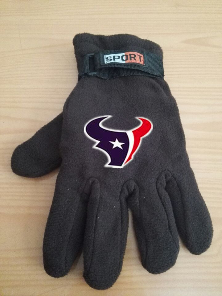 Texans Winter Velvet Warm Sports Gloves9