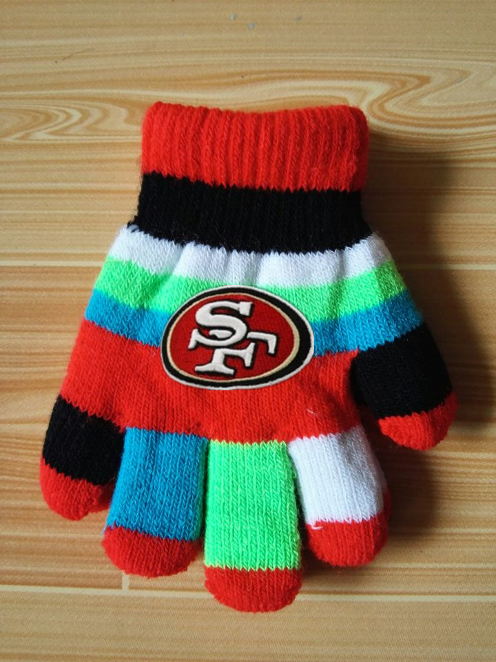 49ers Kids Knit Gloves6