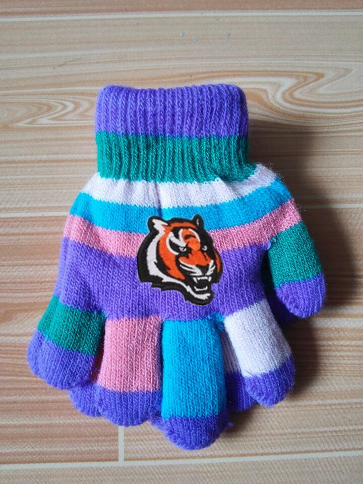 Bengals Kids Knit Gloves5