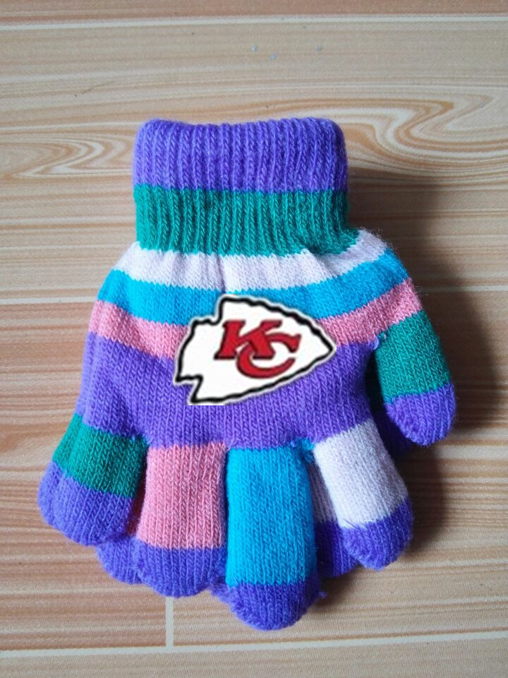 Chiefs Kids Knit Gloves5