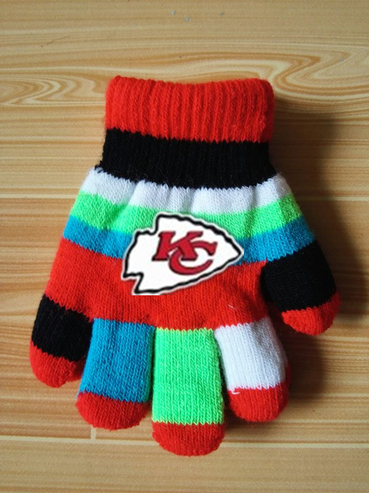 Chiefs Kids Knit Gloves6