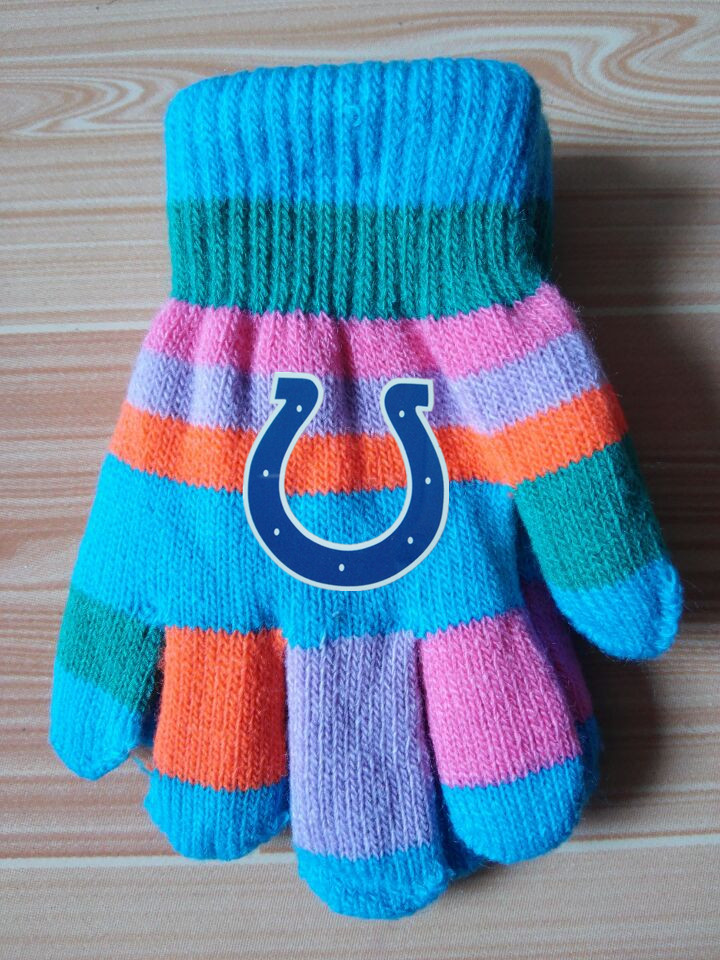Colts Kids Knit Gloves2