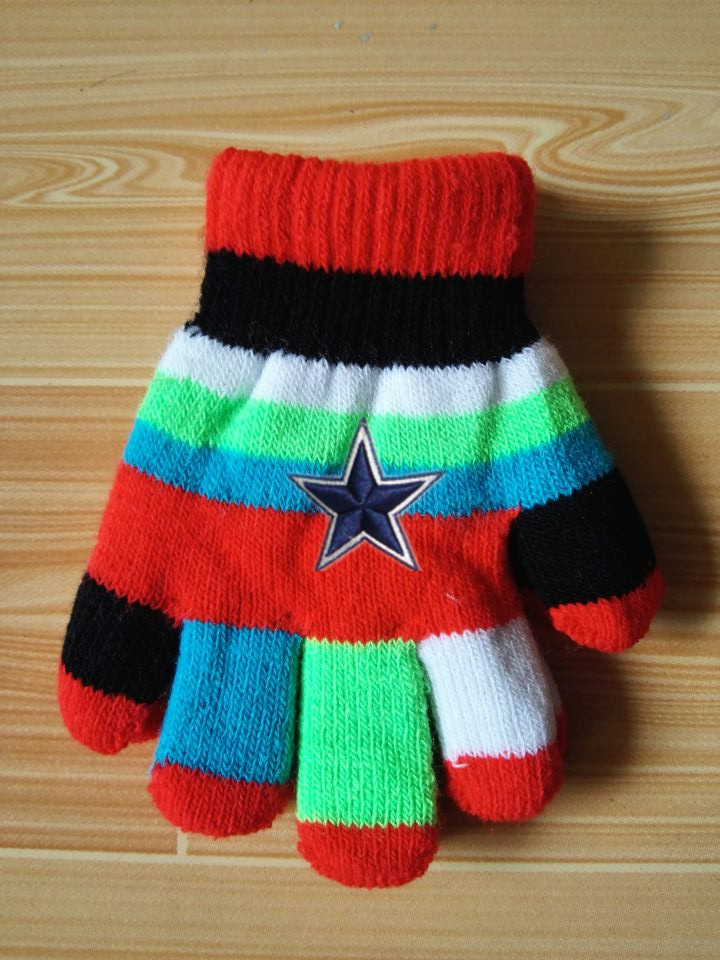 Cowboys Kids Knit Gloves6