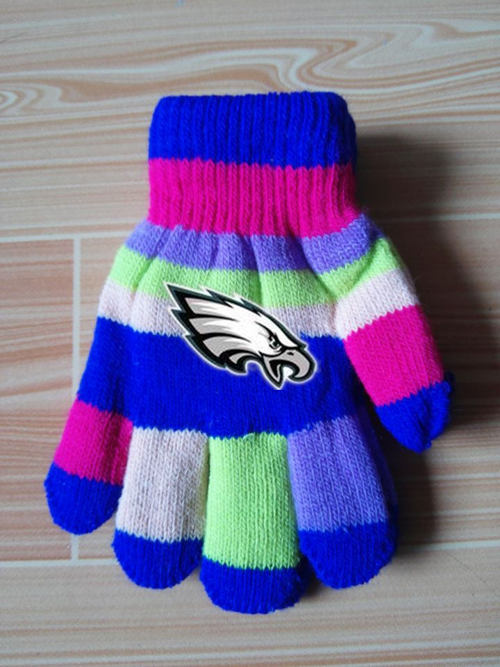 Eagles Kids Knit Gloves