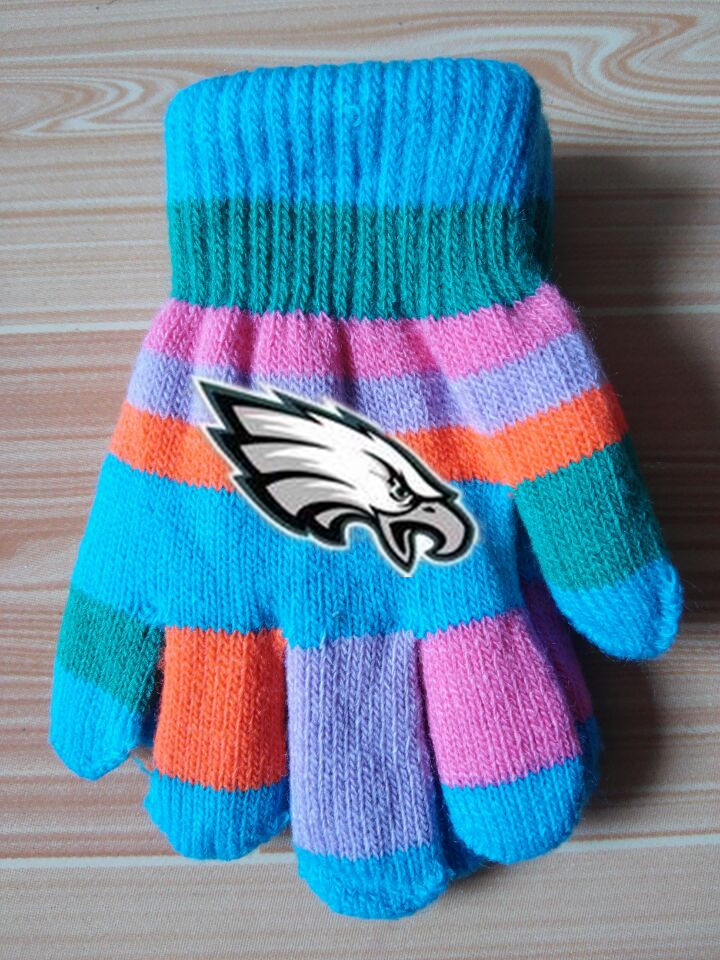 Eagles Kids Knit Gloves2