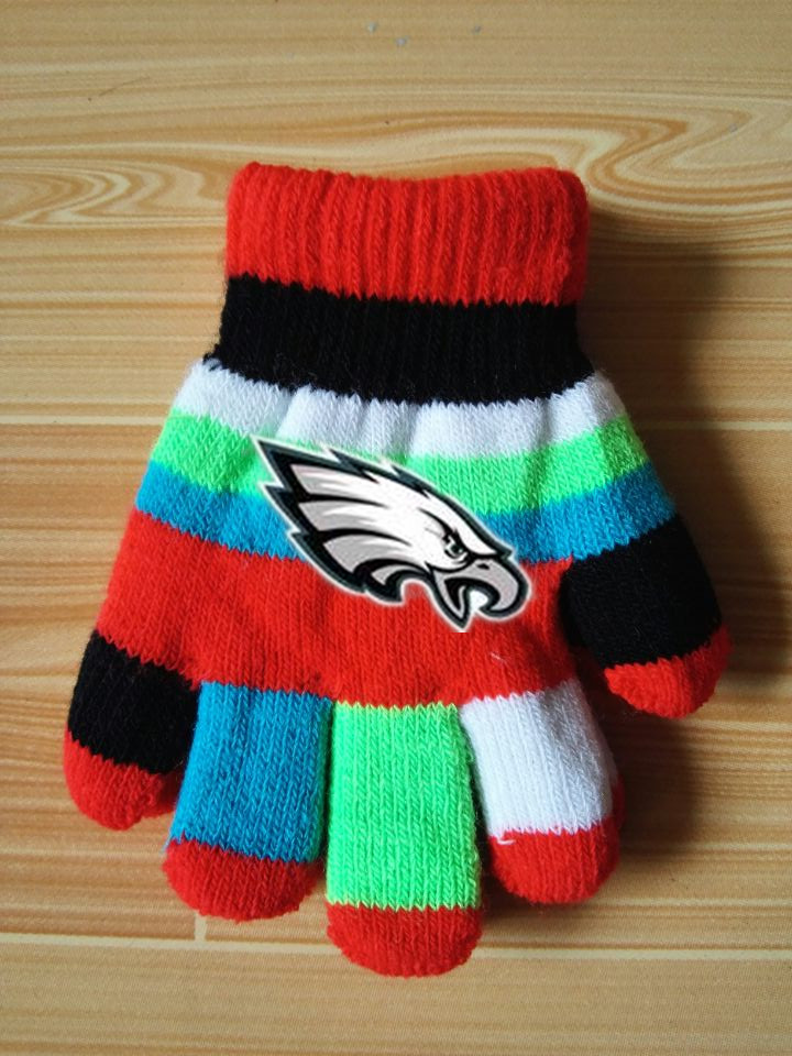 Eagles Kids Knit Gloves5
