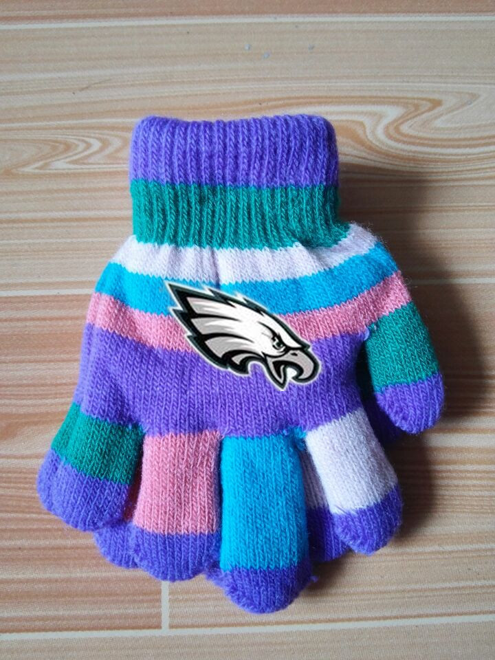 Eagles Kids Knit Gloves6