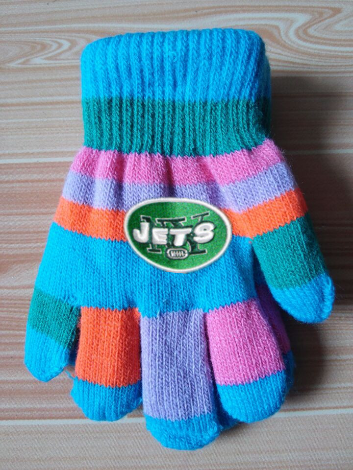 Jets Kids Knit Gloves2