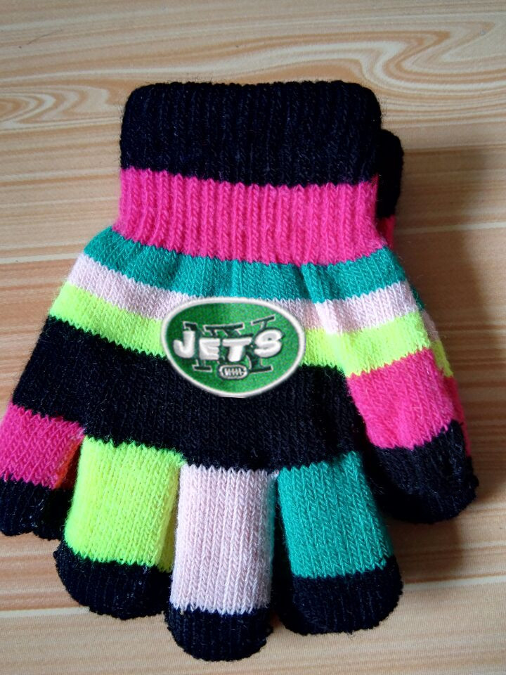Jets Kids Knit Gloves3