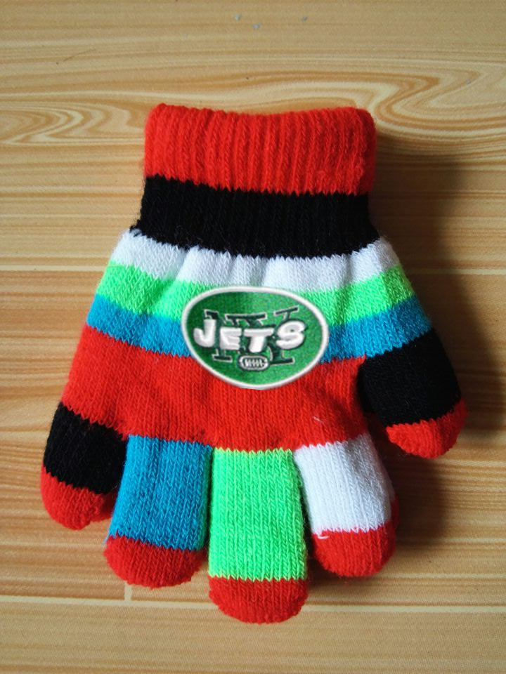 Jets Kids Knit Gloves6