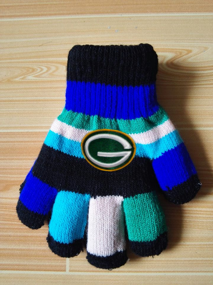 Packers Kids Knit Gloves4