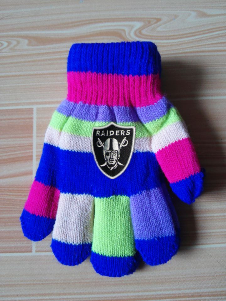 Raiders Kids Knit Gloves