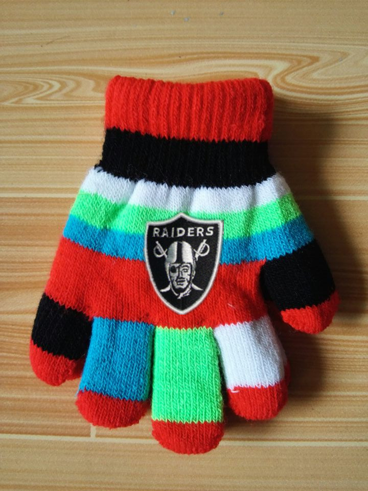 Raiders Kids Knit Gloves5
