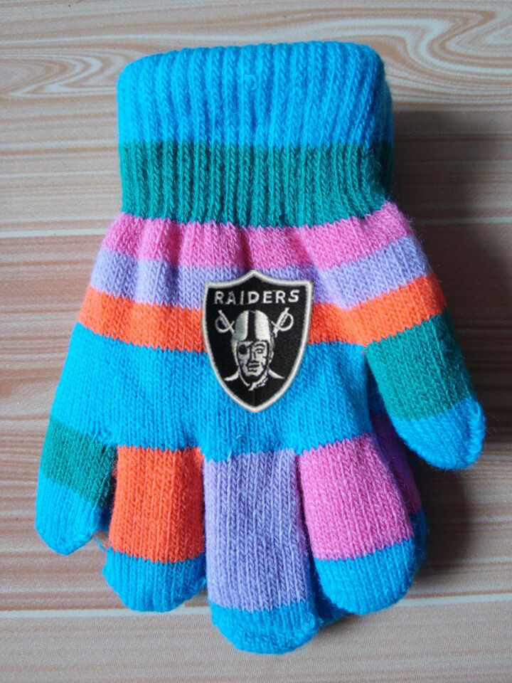 Raiders Kids Knit Gloves6
