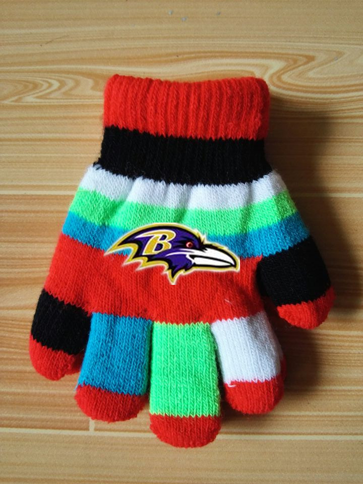 Ravens Kids Knit Gloves2