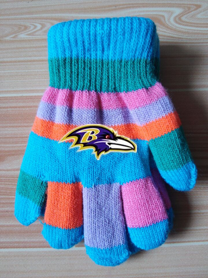 Ravens Kids Knit Gloves6