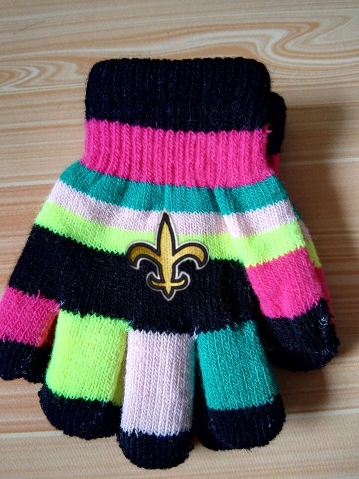 Saints Kids Knit Gloves3