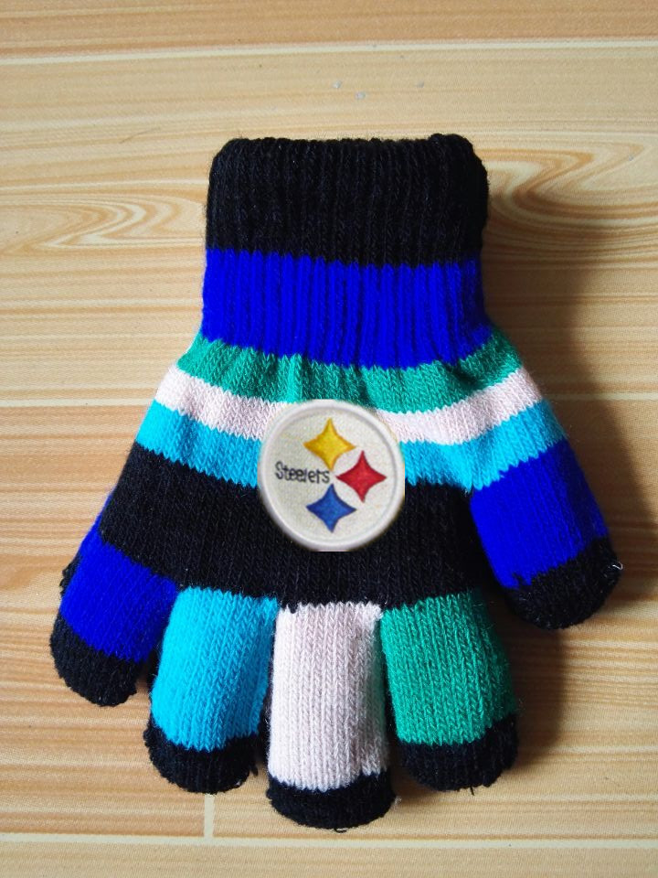 Steelers Kids Knit Gloves3