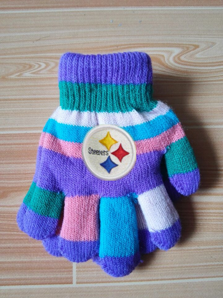 Steelers Kids Knit Gloves4