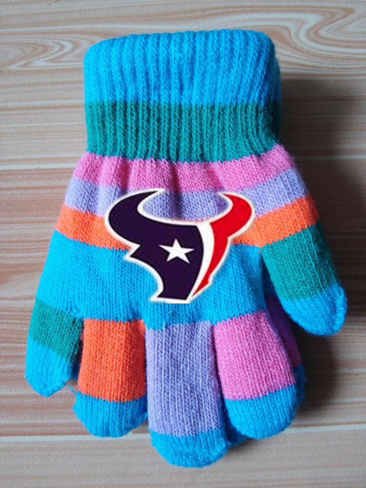 Texans Kids Knit Gloves2