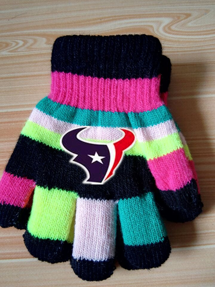 Texans Kids Knit Gloves3