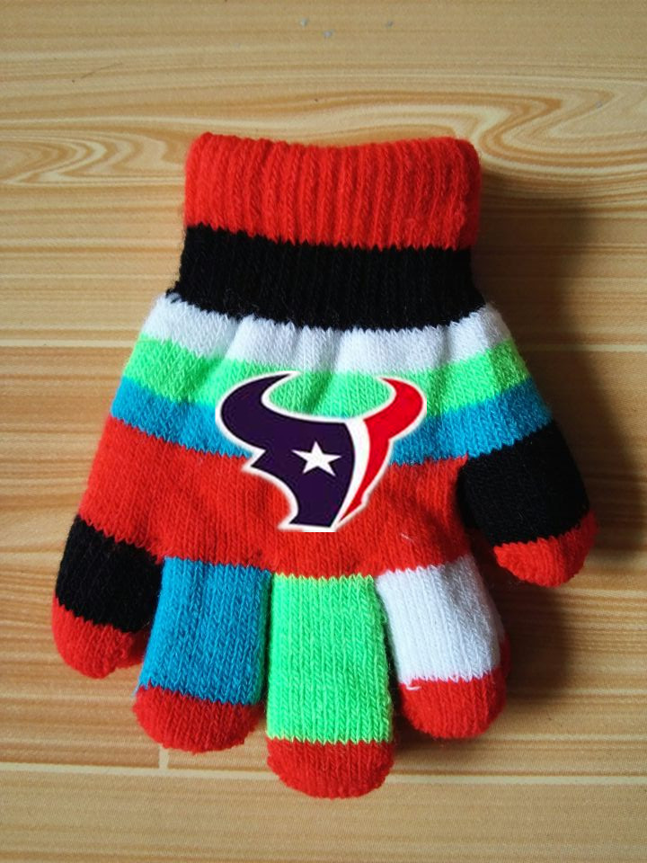 Texans Kids Knit Gloves6