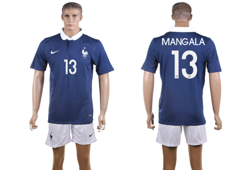 2015-16 France 13 MANGALA Home Jersey 2015-16 France 13 MANGALA Home Jersey