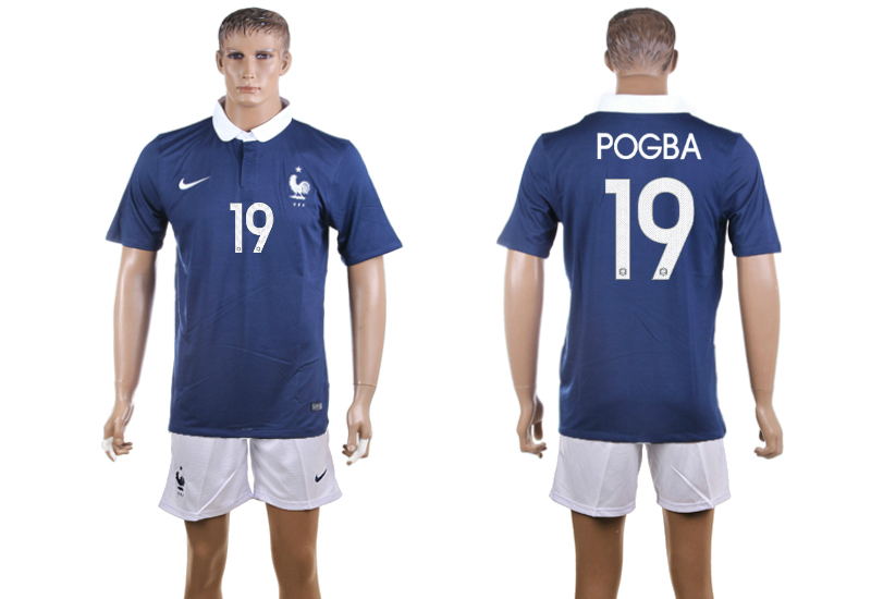 2015-16 France 19 POGBA Home Jersey