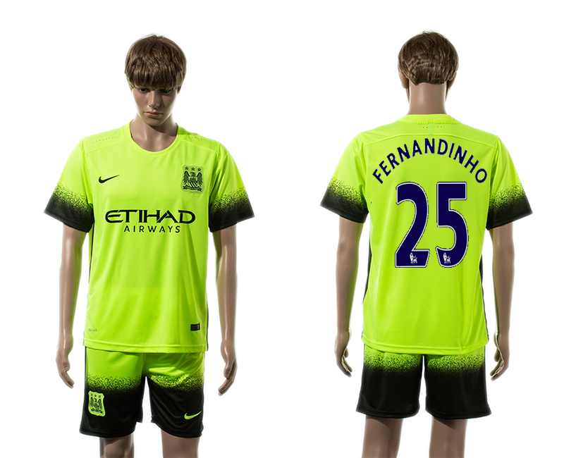 2015-16 Manchester City 25 FERNANDINHO Third Away Jersey