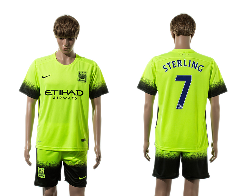 2015-16 Manchester City 7 STERLING Third Away Jersey
