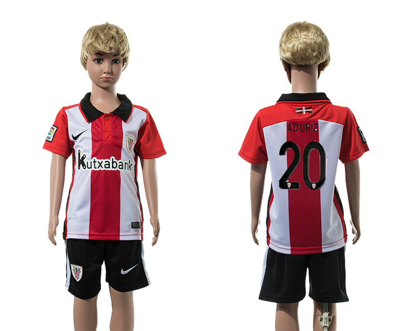 2015-16 Athletic Bilbao 20 ADURIZ Home Youth Jersey
