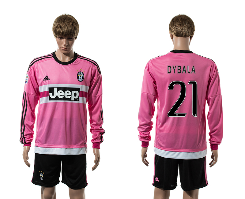 2015-16 Juventus 21 DYBALA Away Long Sleeve Jersey