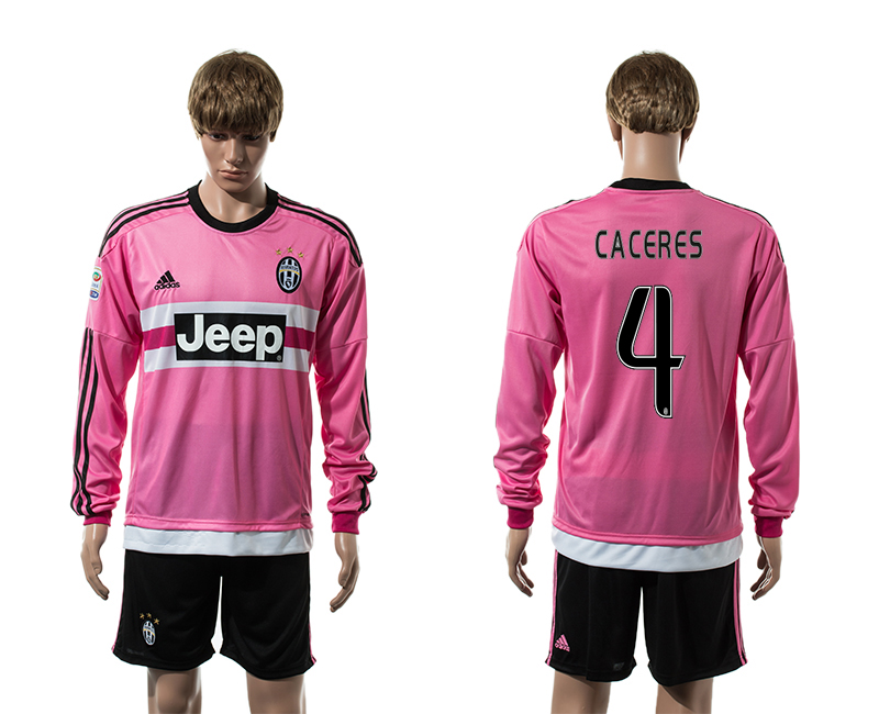 2015-16 Juventus 4 CACERES Away Long Sleeve Jersey 2015-16 Juventus 4 CACERES Away Long Sleeve Jersey