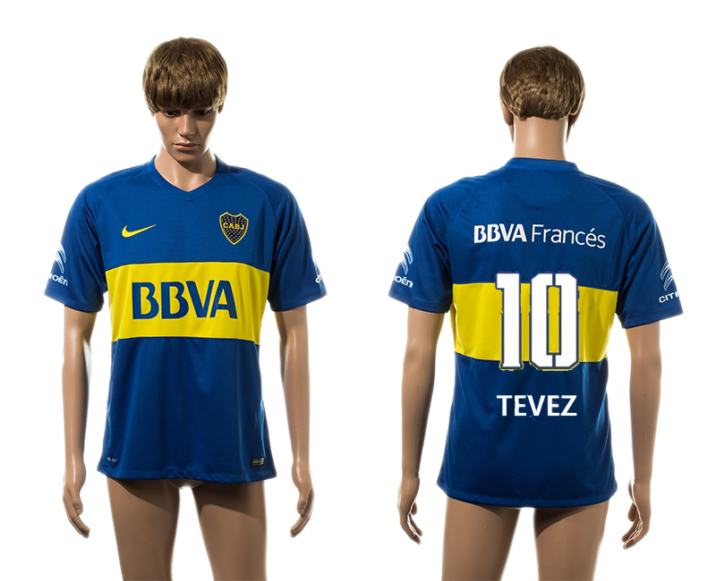 2015-16 Boca Juniors 10 TEVEZ Home Thailand Jersey