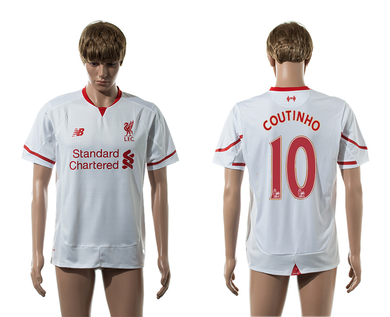 2015-16 Liverpool 10 COUTINHO Away Thailand Jersey