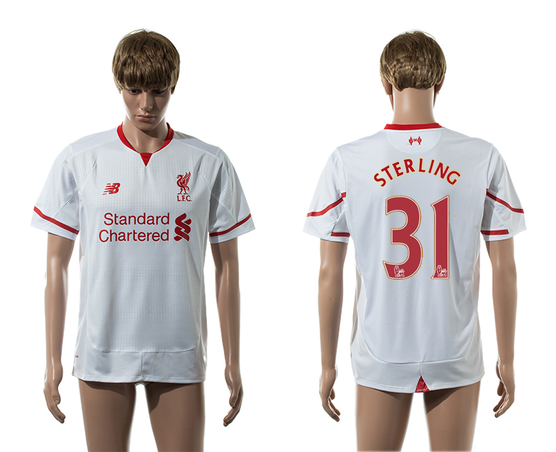 2015-16 Liverpool 31 STERLING Away Thailand Jersey
