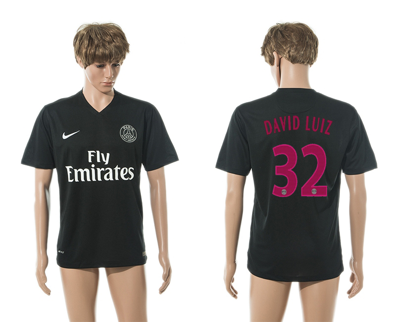 2015-16 Paris Sain-Germain 32 DAVID LUIZ Third Away Thailand Jersey