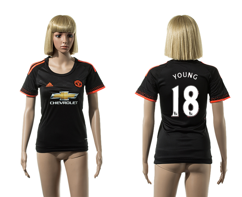 2015-16 Manchester United 18 YOUNG Third Away Women Jersey