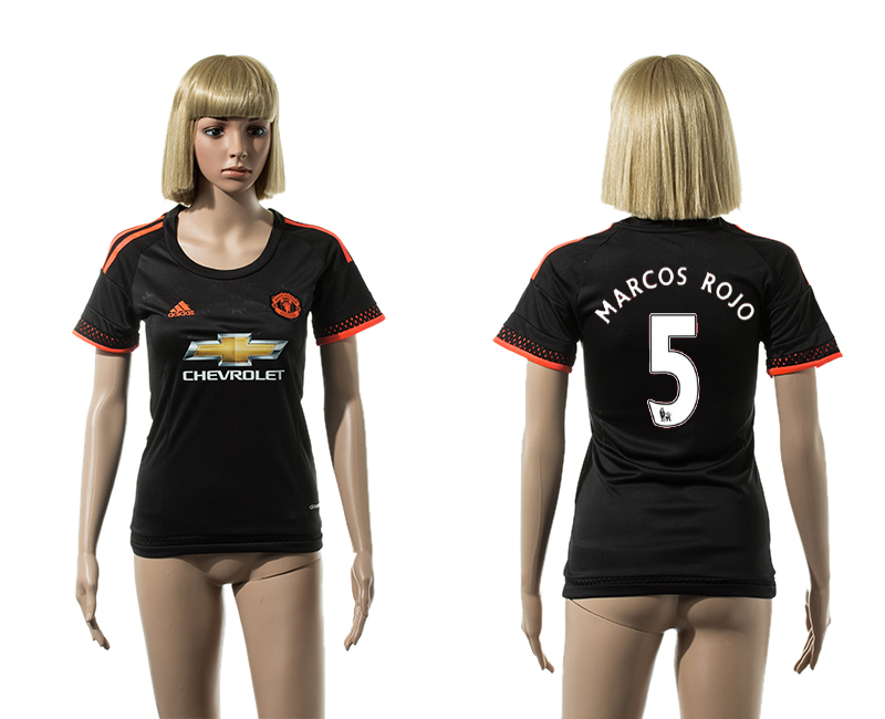 2015-16 Manchester United 5 MARCOS ROJO Third Away Women Jersey
