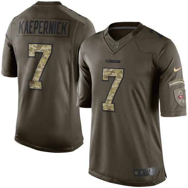 Nike 49ers 7 Colin Kaepernick Green Salute To Service Limited Jersey