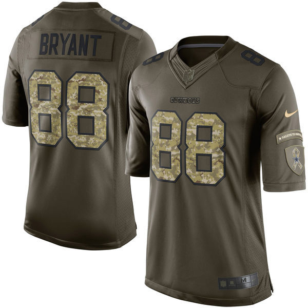 Nike Cowboys 88 Dez Bryant Green Salute To Service Limited Jersey