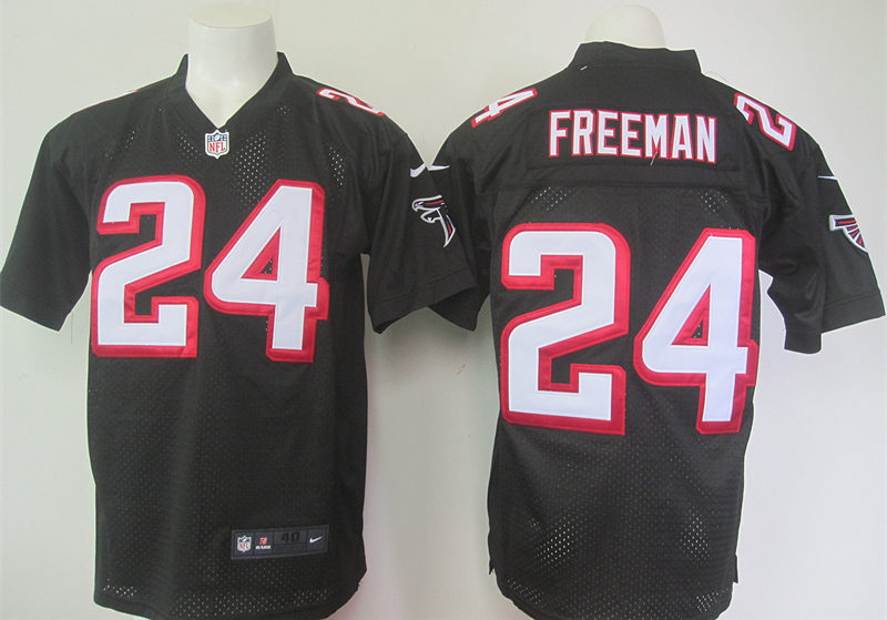 Nike Falcons 24 Devonta Freeman Black Elite Jersey