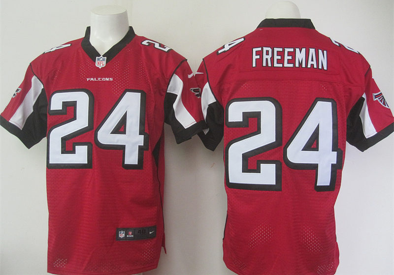 Nike Falcons 24 Devonta Freeman Red Elite Jersey