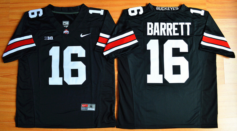 Ohio State Buckeyes 16 J.T. Barrett Black College Jersey