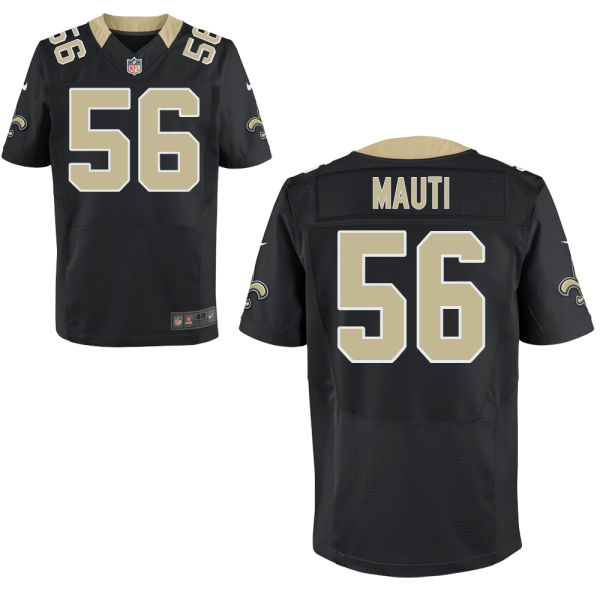 Nike Saints 56 Michael Mauti Black Elite Jersey