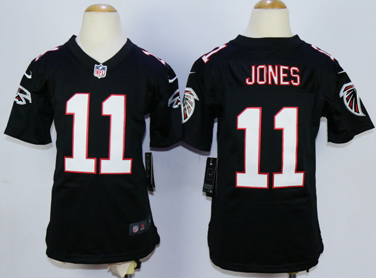 Nike Falcons 11 Julio Jones Black Youth Game Jersey - Click Image to Close
