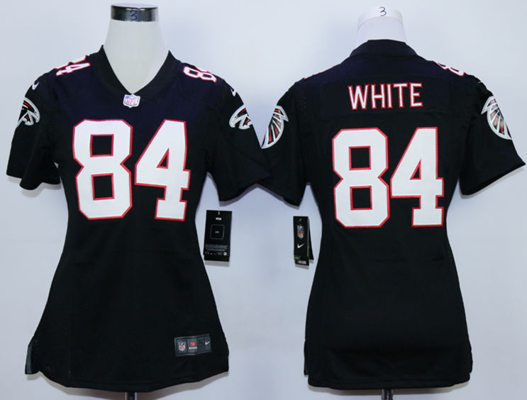 Nike Falcons 84 Roddy White Black Women Game Jersey