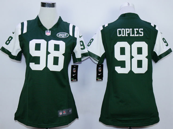 Nike Jets 98 Quinton Coples Green Women Game Jersey